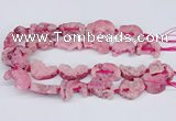 CNG3376 20*30mm - 30*45mm freeform plated druzy agate beads