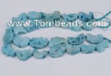 CNG3377 20*30mm - 30*45mm freeform plated druzy agate beads