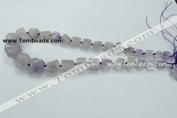 CNG338 15.5 inches 8*10mm - 18*22mm faceted nuggets amethyst beads