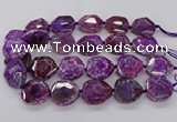 CNG3401 15.5 inches 28*30mm - 30*32mm faceted freeform agate beads