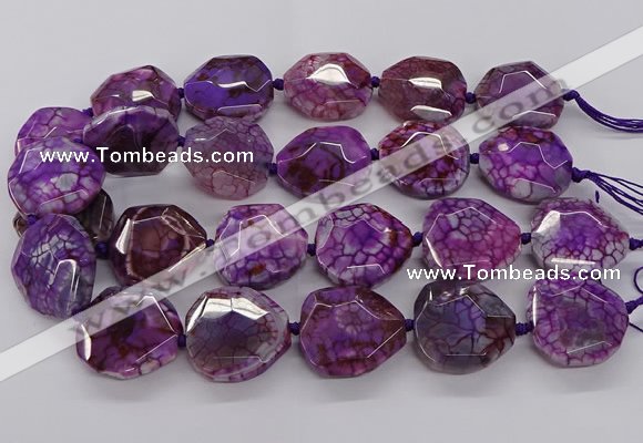 CNG3401 15.5 inches 28*30mm - 30*32mm faceted freeform agate beads