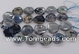 CNG3402 15.5 inches 28*30mm - 30*32mm faceted freeform agate beads