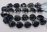 CNG3404 15.5 inches 28*30mm - 30*32mm faceted freeform agate beads