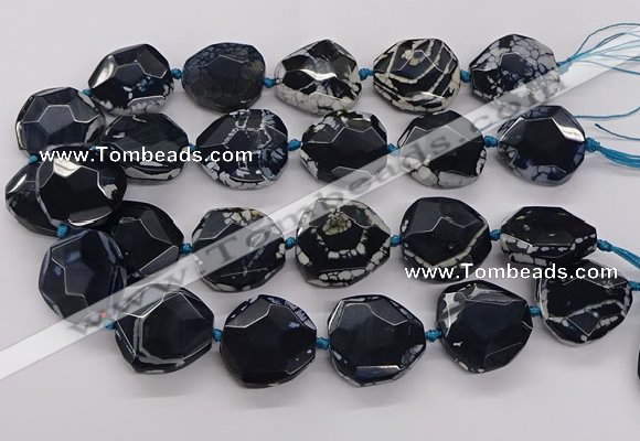 CNG3404 15.5 inches 28*30mm - 30*32mm faceted freeform agate beads