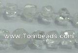 CNG341 15.5 inches 8*10mm - 15*18mm faceted nuggets white crystal beads