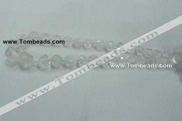 CNG341 15.5 inches 8*10mm - 15*18mm faceted nuggets white crystal beads