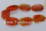 CNG3410 15.5 inches 38*50mm - 40*55mm faceted freeform agate beads