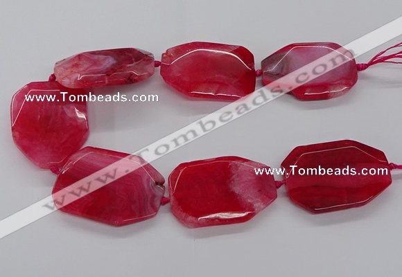 CNG3411 15.5 inches 38*50mm - 40*55mm faceted freeform agate beads