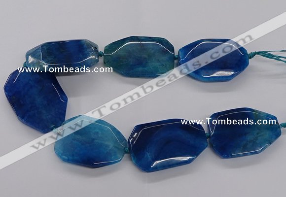 CNG3412 15.5 inches 38*50mm - 40*55mm faceted freeform agate beads