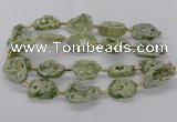 CNG3415 15.5 inches 18*25mm - 30*35mm freeform plated druzy agate beads