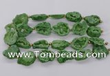 CNG3416 15.5 inches 18*25mm - 30*35mm freeform plated druzy agate beads