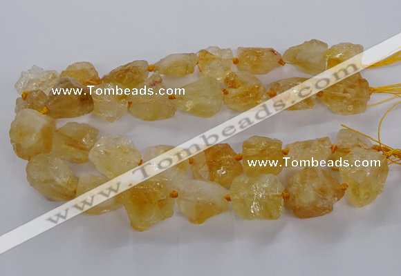 CNG3424 15.5 inches 15*20mm - 20*30mm nuggets citrine beads