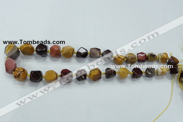 CNG343 15.5 inches 8*10mm - 15*18mm faceted nuggets mookaite jasper beads