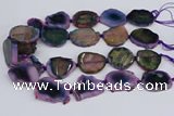 CNG3456 15.5 inches 20*30mm - 30*40mm freeform agate beads