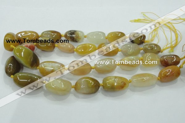 CNG346 15.5 inches 15*20mm - 20*28mm nuggets agate gemstone beads