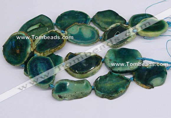 CNG3463 15.5 inches 35*40mm - 45*55mm freeform agate beads