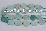 CNG3469 15.5 inches 20*25mm - 30*35mm freeform amazonite beads