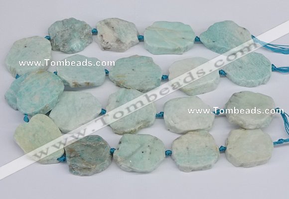 CNG3470 15.5 inches 30*35mm - 35*45mm freeform amazonite beads