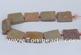 CNG3476 15.5 inches 30*40mm freeform plated druzy agate beads