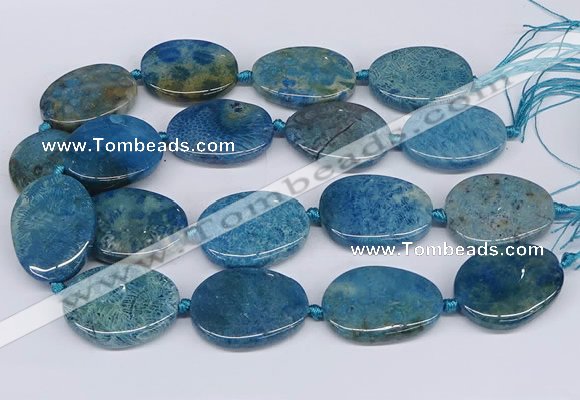 CNG3484 25*35mm - 30*40mm freeform chrysanthemum agate beads