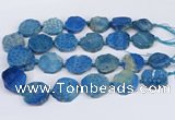 CNG3485 20*25mm - 30*35mm freeform chrysanthemum agate beads