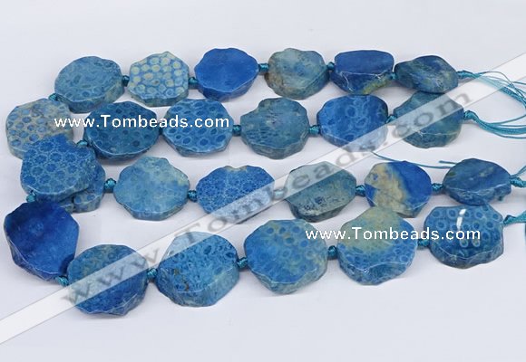 CNG3485 20*25mm - 30*35mm freeform chrysanthemum agate beads