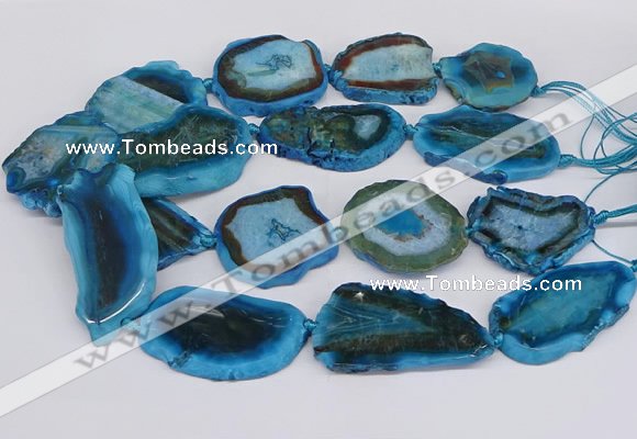 CNG3490 15.5 inches 35*40mm - 45*55mm freeform agate beads