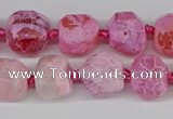 CNG3501 15.5 inches 12mm - 14mm faceted nuggets agate beads