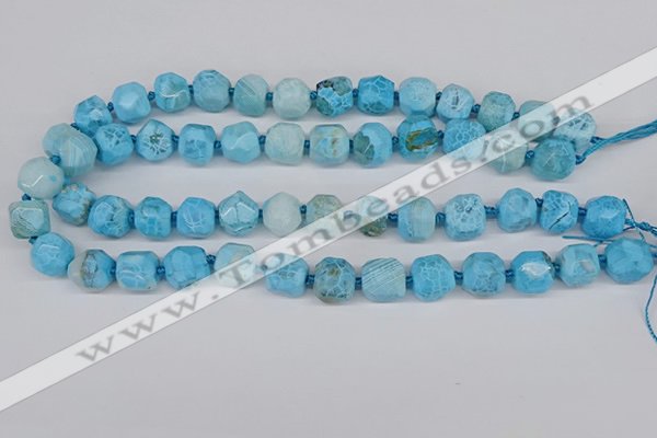 CNG3502 15.5 inches 12mm - 14mm faceted nuggets agate beads