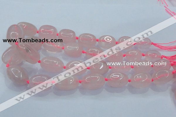 CNG351 15.5 inches 15*20mm - 25*30mm nuggets rose quartz beads