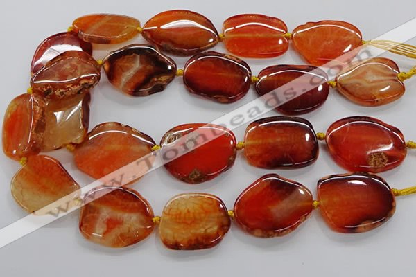 CNG3514 15.5 inches 20*25mm - 25*35mm freeform agate slab beads