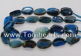 CNG3516 15.5 inches 20*25mm - 25*35mm freeform agate slab beads