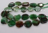 CNG3517 15.5 inches 20*25mm - 25*35mm freeform agate slab beads