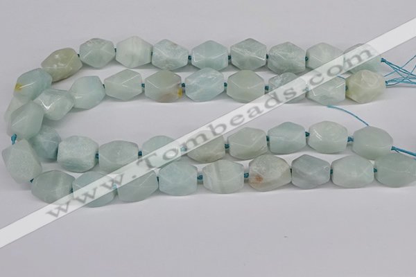 CNG3525 15.5 inches 13*18mm - 15*20mm faceted nuggets amazonite beads