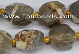 CNG3529 15.5 inches 14mm - 16mm faceted nuggets devil jasper beads