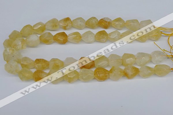 CNG3531 15.5 inches 12*16mm - 13*18mm faceted nuggets citrine beads