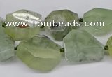 CNG3532 15.5 inches 12*16mm - 13*18mm faceted nuggets prehnite beads