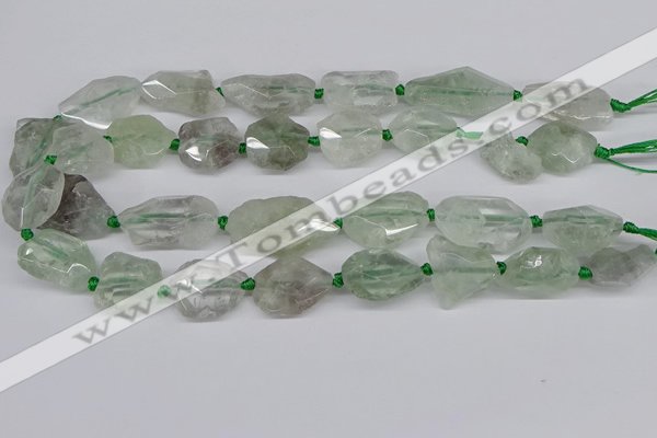 CNG3534 15.5 inches 15*20mm - 20*30mm freeform green quartz beads