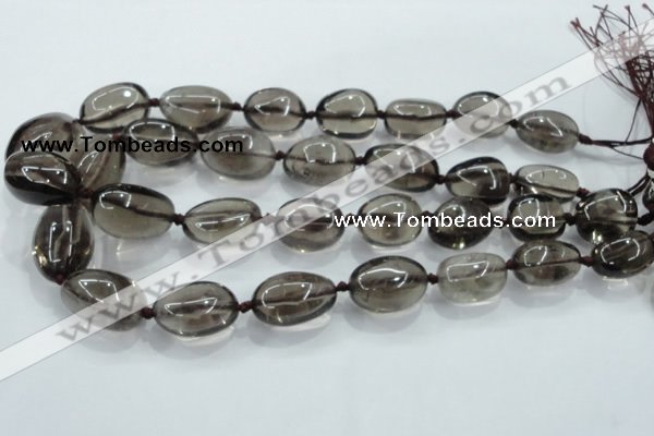 CNG355 15.5 inches 15*20mm - 25*30mm nuggets smoky quartz beads