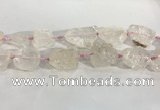 CNG3559 15.5 inches 18*20mm - 25*30mm nuggets rough rose quartz beads