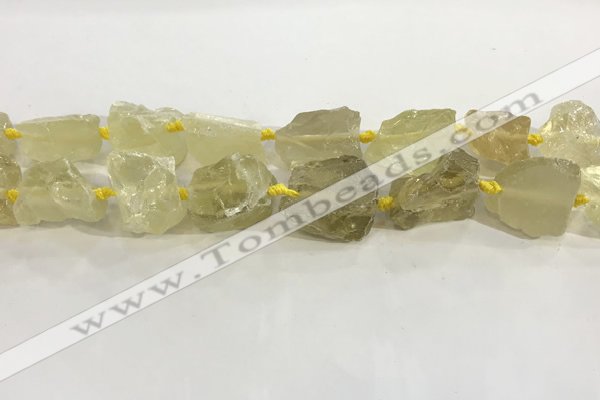 CNG3562 15.5 inches 18*20mm - 25*30mm nuggets rough lemon quartz beads