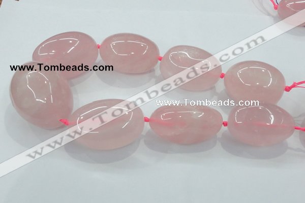 CNG358 15.5 inches 25*40mm - 40*60mm nuggets rose quartz beads