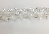 CNG3593 15*25mm - 20*35mm faceted nuggets white crystal beads