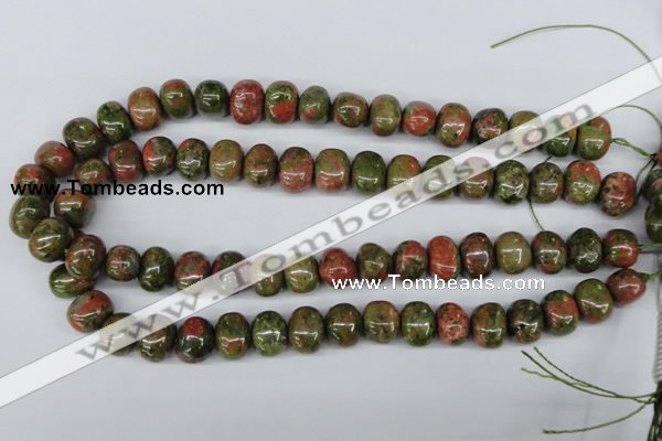 CNG36 15.5 inches 11*15mm nuggets unakite gemstone beads