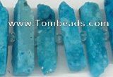 CNG3632 15.5 inches 5*30mm - 8*35mm sticks druzy agate beads