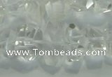 CNG365 15.5 inches 10*20mm faceted nuggets white crystal beads