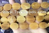 CNG3704 15.5 inches 15*20mm oval rough yellow jade beads