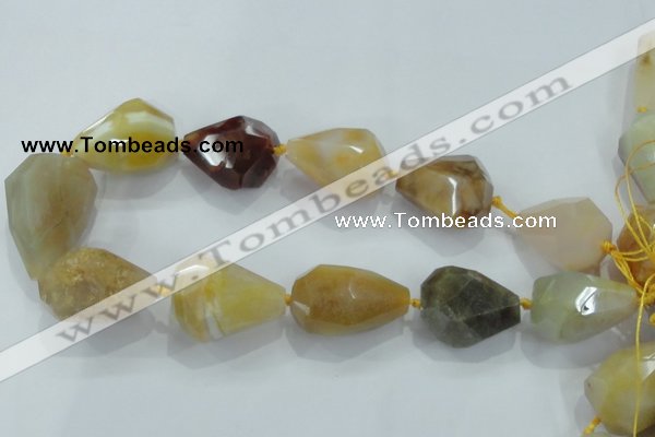CNG378 15.5 inches 18*22mm – 25*38mm faceted nuggets agate beads