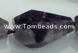 CNG381 15.5 inches 22*35mm – 35*50mm faceted nuggets amethyst beads