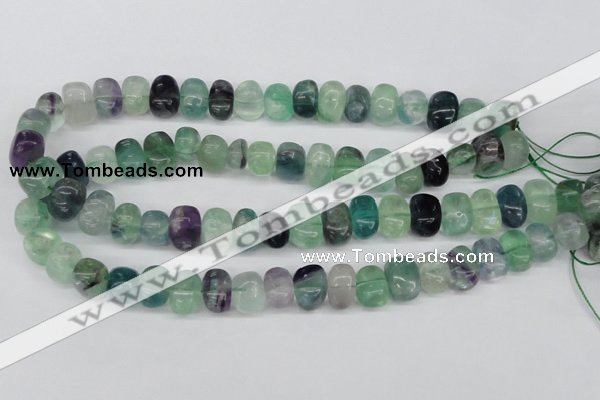 CNG39 15.5 inches 11*15mm nuggets fluorite gemstone beads